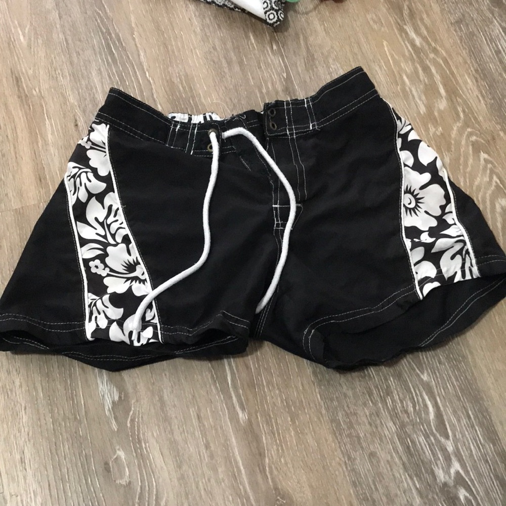 Black swim shorts